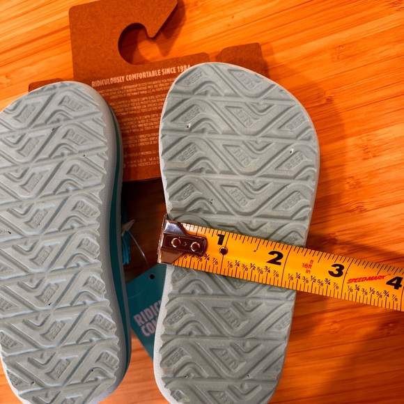 REEF Ahi Blue FLIP FLOPS Sandals Baby Kids Size US 6 New UK 5 EU 22 Fish Shoes - Picture 4 of 5